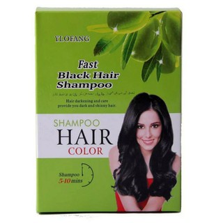 10 gói gội là đen Fast black hair shampoo oliu
