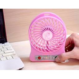 Quạt mini pin sạc kèm đèn pin