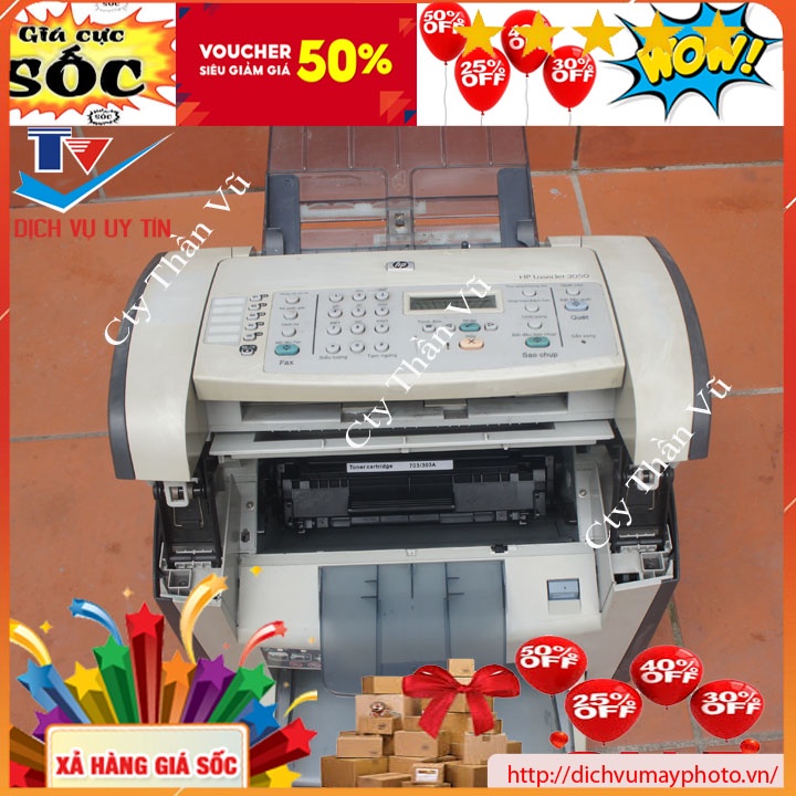 Máy in cũ đa năng HP laserjet 3050 hộp mực to bền hàng bao test có bảo hành 2 tháng