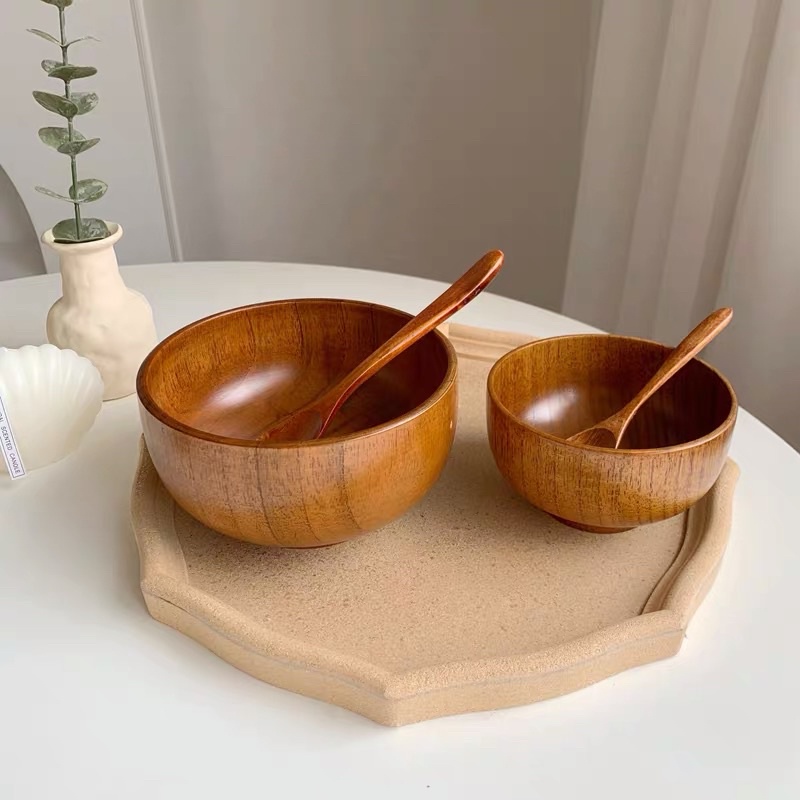 Bát gỗ ăn Nhật Bản, bát ăn sữa chua - Décor nha Sò
