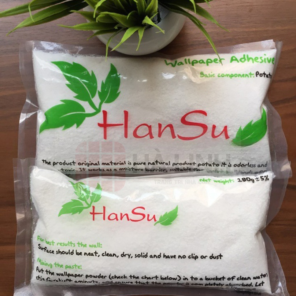 Keo Bột Dán Tường Hàn Quốc HANSU Nhập Khẩu Loại Tốt Túi 180g - Trang Trí Hà Linh