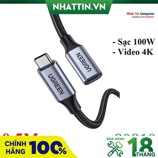 Cáp nối dài USB Type-C 3.1 GEN2 (Male/Female) dài 0,5m dây bọc dù Ugreen 80810 cao cấp