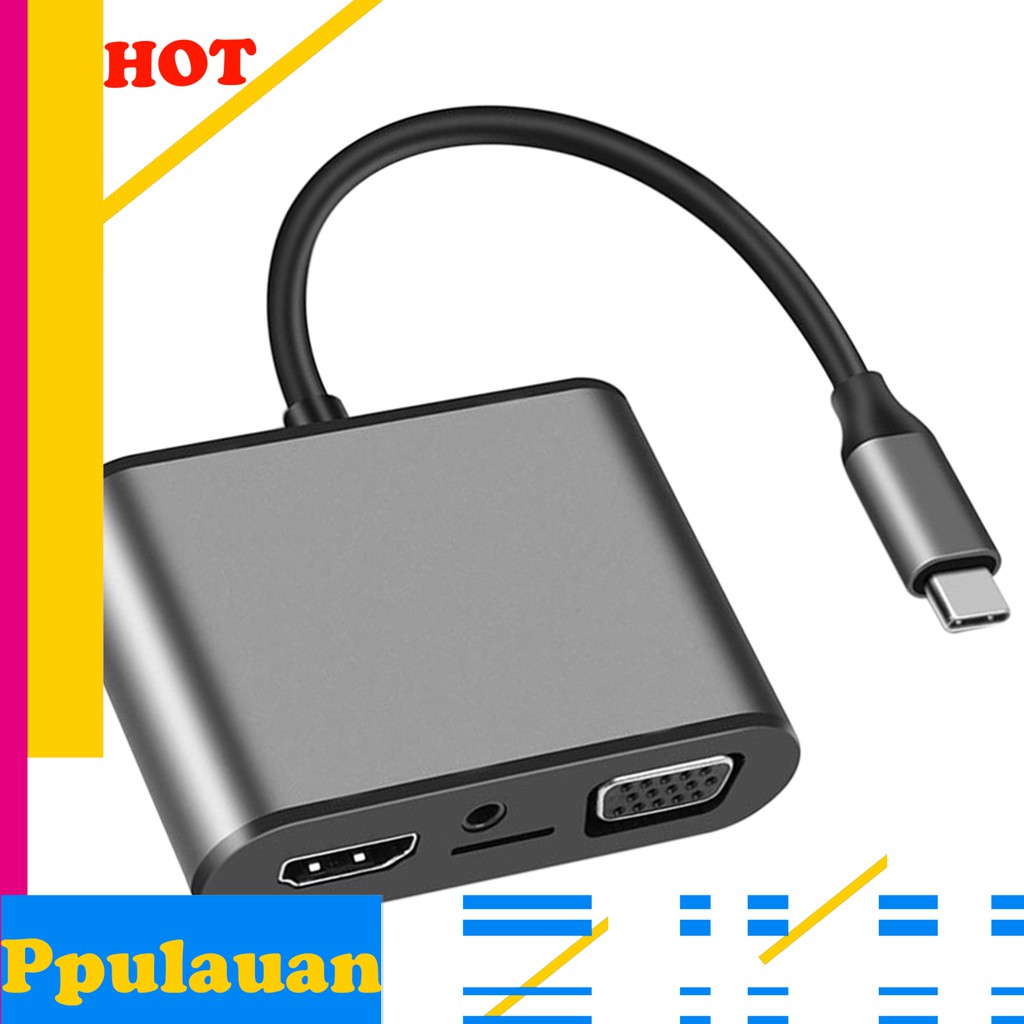 Đầu Đọc Thẻ 8 Trong 1 Usb Type-C Sang Hdmi Pd Tf Vga