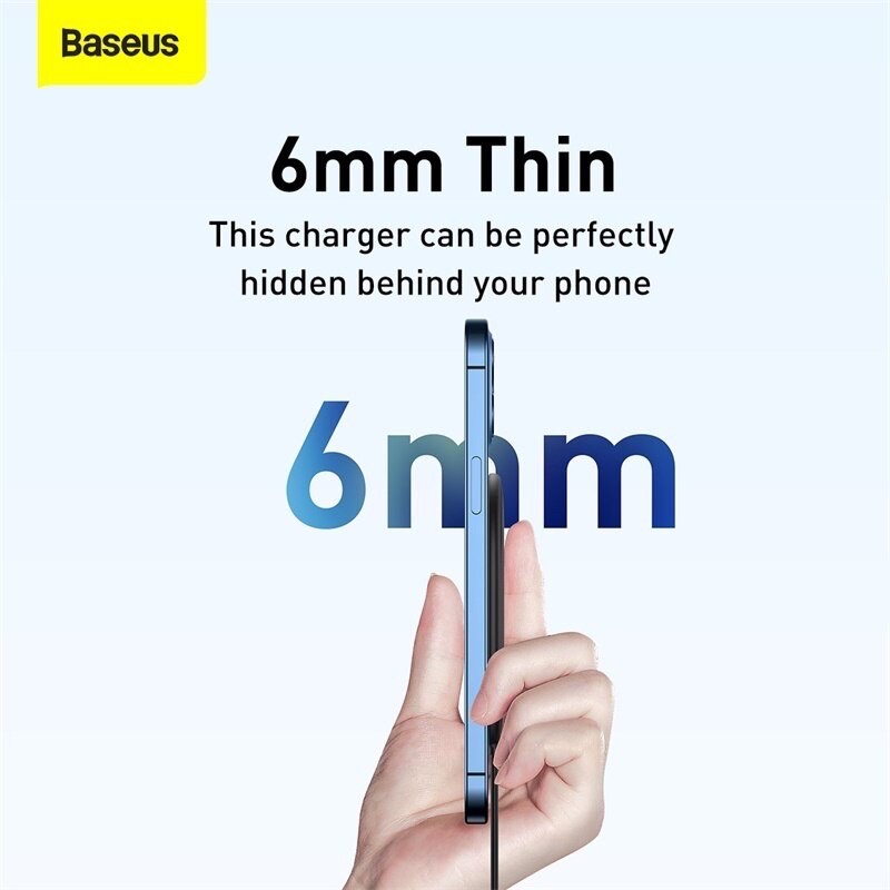 Đế sách nhanh Baseus không dây 15w cho iPhone 12 Mini 12 12 Pro 12 Pro max Chính hãng Baseus có hít nam châm