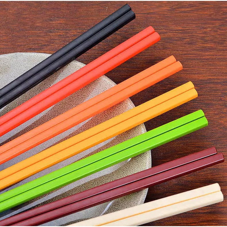 Set 5 Đôi đũa nhựa melamine nhiều màu tùy chọn ( set 5 đôi đũa)