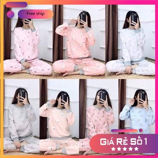 ❤️free ship❤️ bộ nỉ bông đồ bộ ngủ bộ mặc nhà loại 1 nữ siêu ấm áp kute .