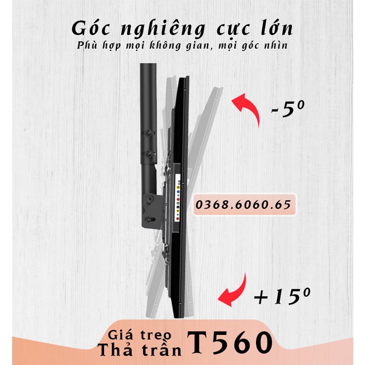 T560 #Giá treo Tivi Thả trần #Treo trần  #Giá treo Tivi gắn trần  Chính hãng North Bayou