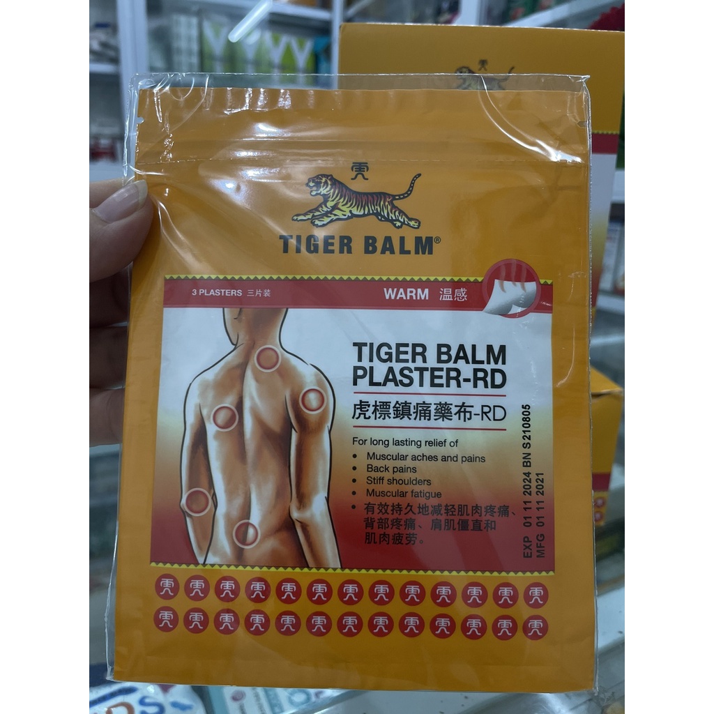 Cao dán nóng giảm đau con hổ Tiger Balm Plaster-RD 7 x 10cm