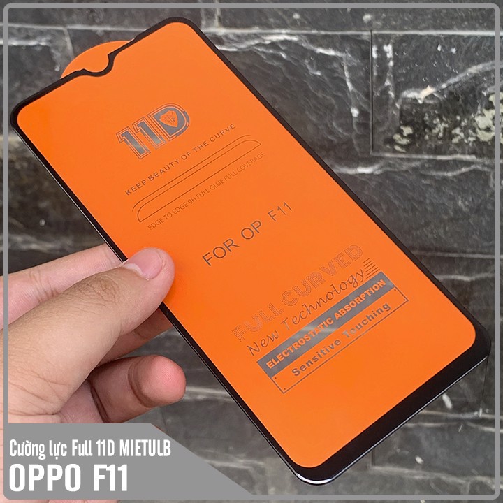 Kính cường lực 11D Oppo F11 Full viền Đen MIETUBL