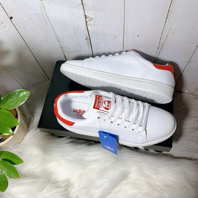 Giày bata nam nữ trắng gót đỏ _stan-smith_ súp pơ xịn 585