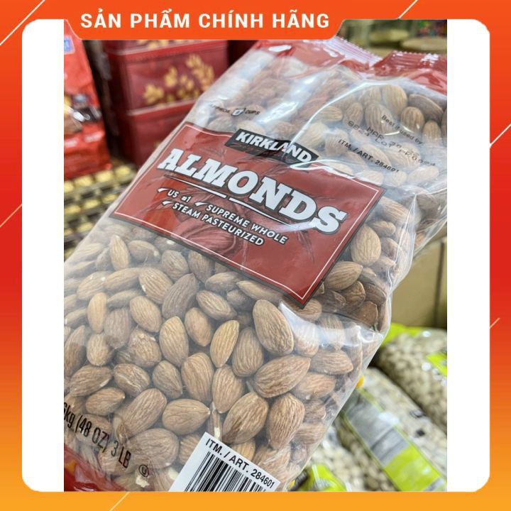 Hạnh Nhân Sấy Khô Kirkland Almonds - Túi 1.36kg