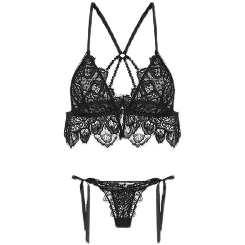 Nội Y Ren Mỏng Sexy Cho Nàng Quyến Rũ - Strappy Lace Bralette Set - Đồ Lót Ngủ Mặc Nhà Cao Cấp Gợi Cảm