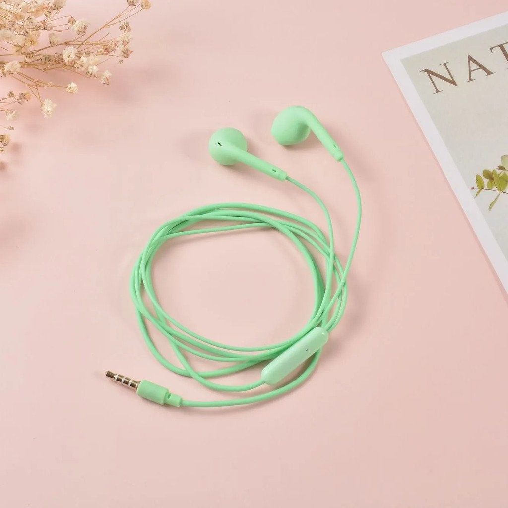 [Hàng hot] Tai nghe màu Macaron có dây jack cắm 3.5mm chui tròn màu đẹp | BigBuy360 - bigbuy360.vn