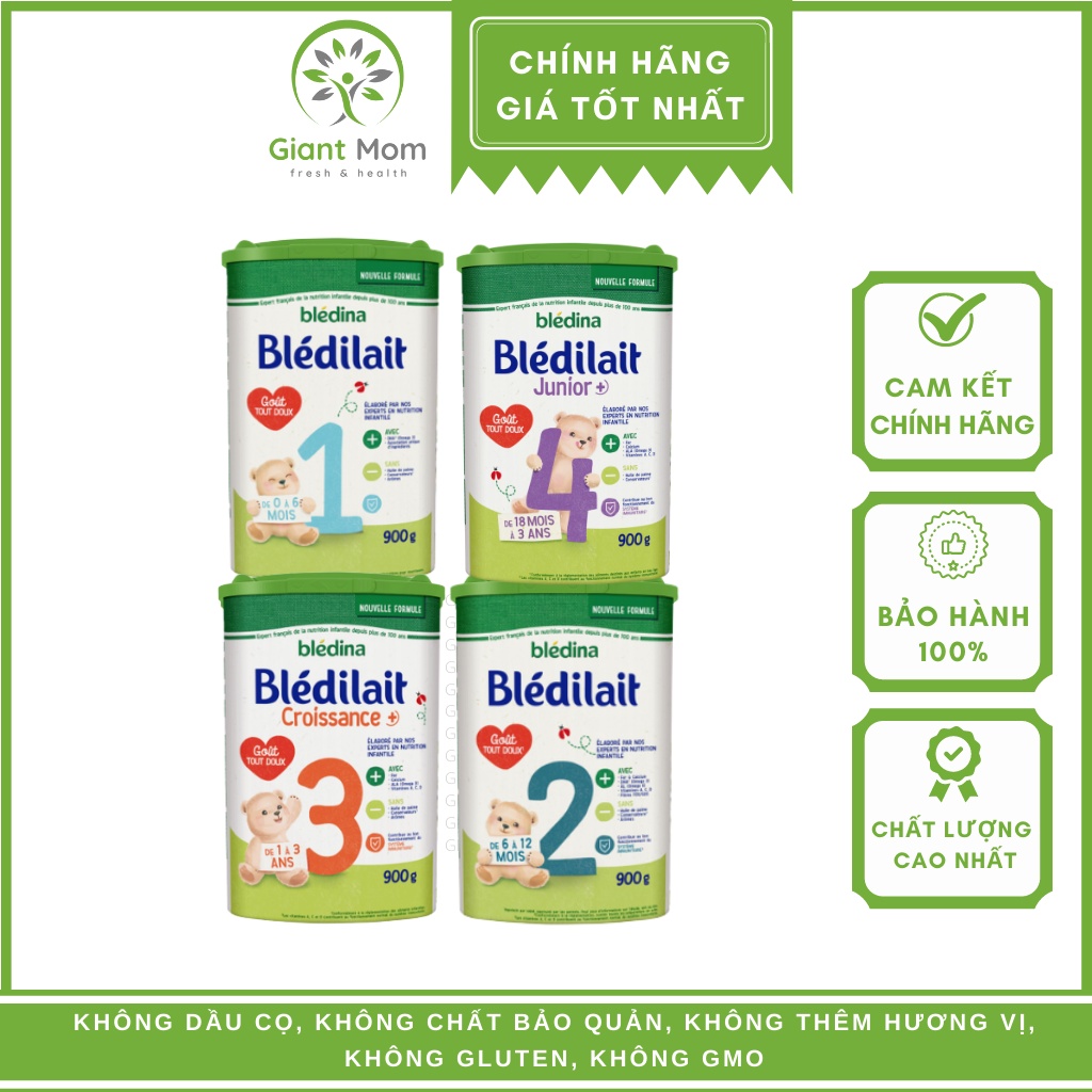 Sữa Bledilait Pháp 900g Giant Mom - Sữa Bledilait Cho Bé Số 1 2 3 Hàng Chính Hãng