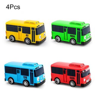 Bộ 4 mô hình đồ chơi xe buýt đáng yêu cho bé (có bán lẻ)