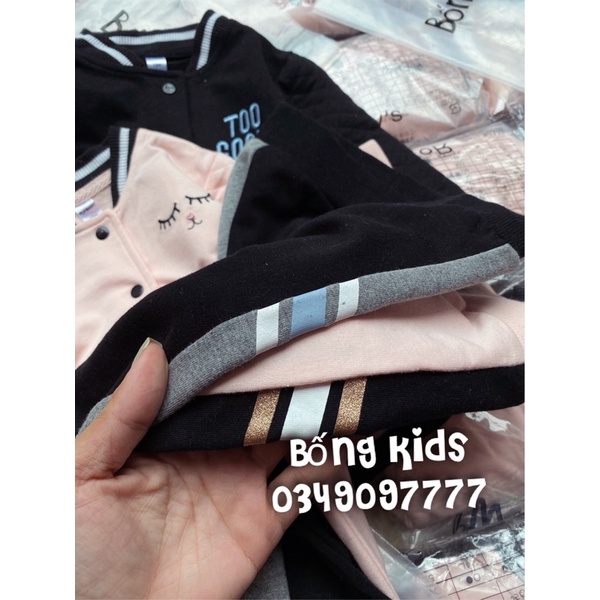 Bộ Nỉ Bomber Kéo Khoá Sơ Sinh Trám Tay PLoBaby