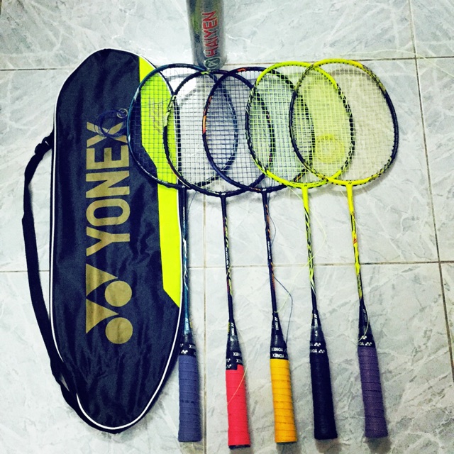 Vợt yonex full carbon tặng 1 lần căng cước free + cuốn cán ( combo vợt + 6 quả cầu lông )