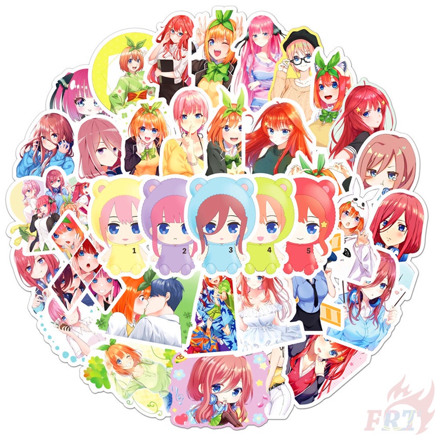 100 Miếng dán chống thấm nước hoạt hình The Quintessential Quintuplets A Nakano Miku Ichika Nino Yotsuba Itsuki DIY
