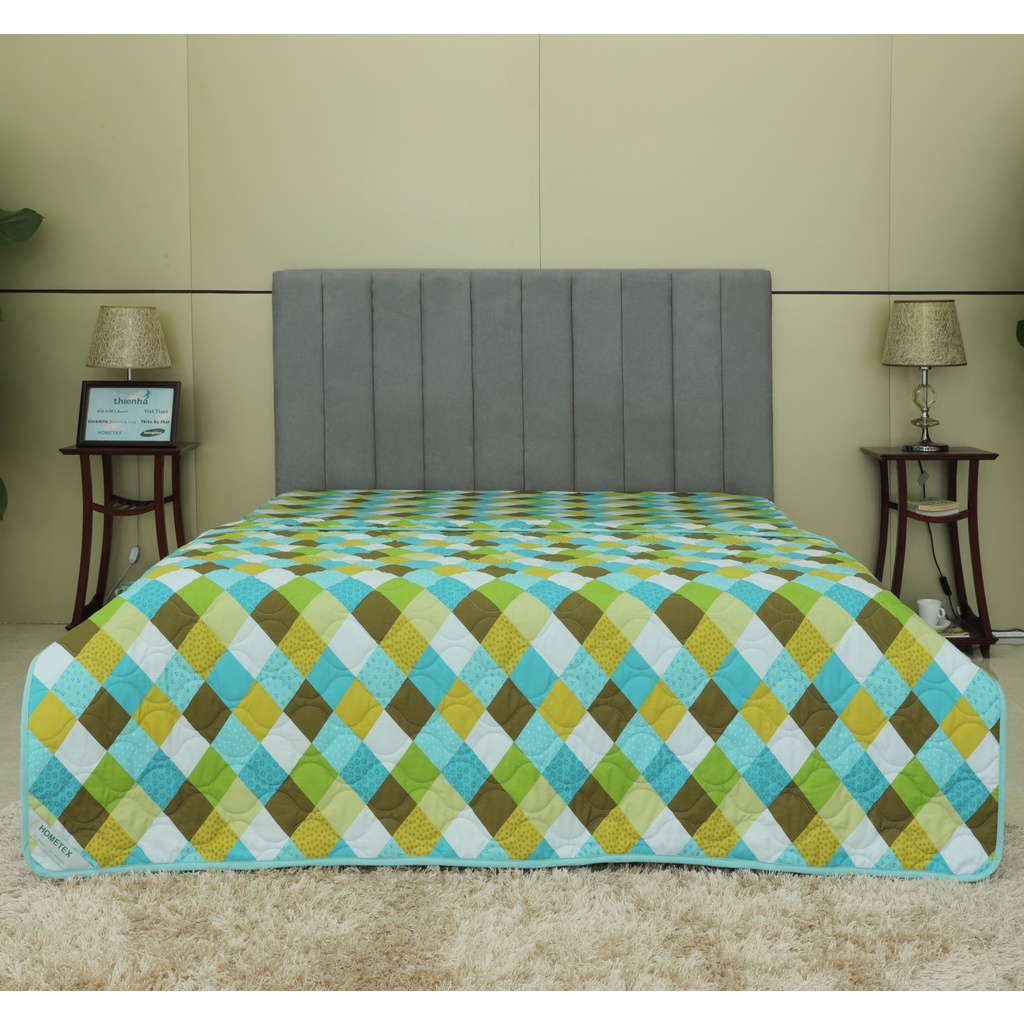 Mền chần gòn, chăn chần gòn cotton Hoa Hometex 160x200, 180x200 ( cm )
