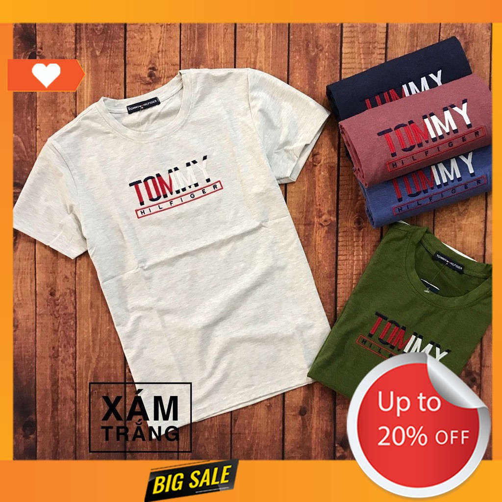Áo thun nam cổ tròn thun cotton