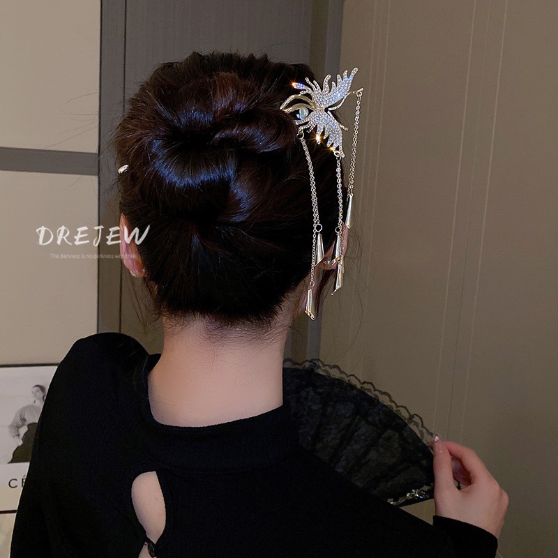 Trâm cài tóc DREJEW hình bướm đính kim cương giả cao cấp sang trọng
