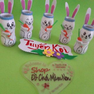 10 con thỏ bằng lọ sữa