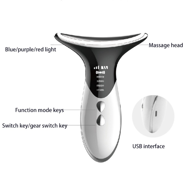 Máy Massage Cổ Chống Lão Hóa Với 3 Chế Độ Chiếu Sáng