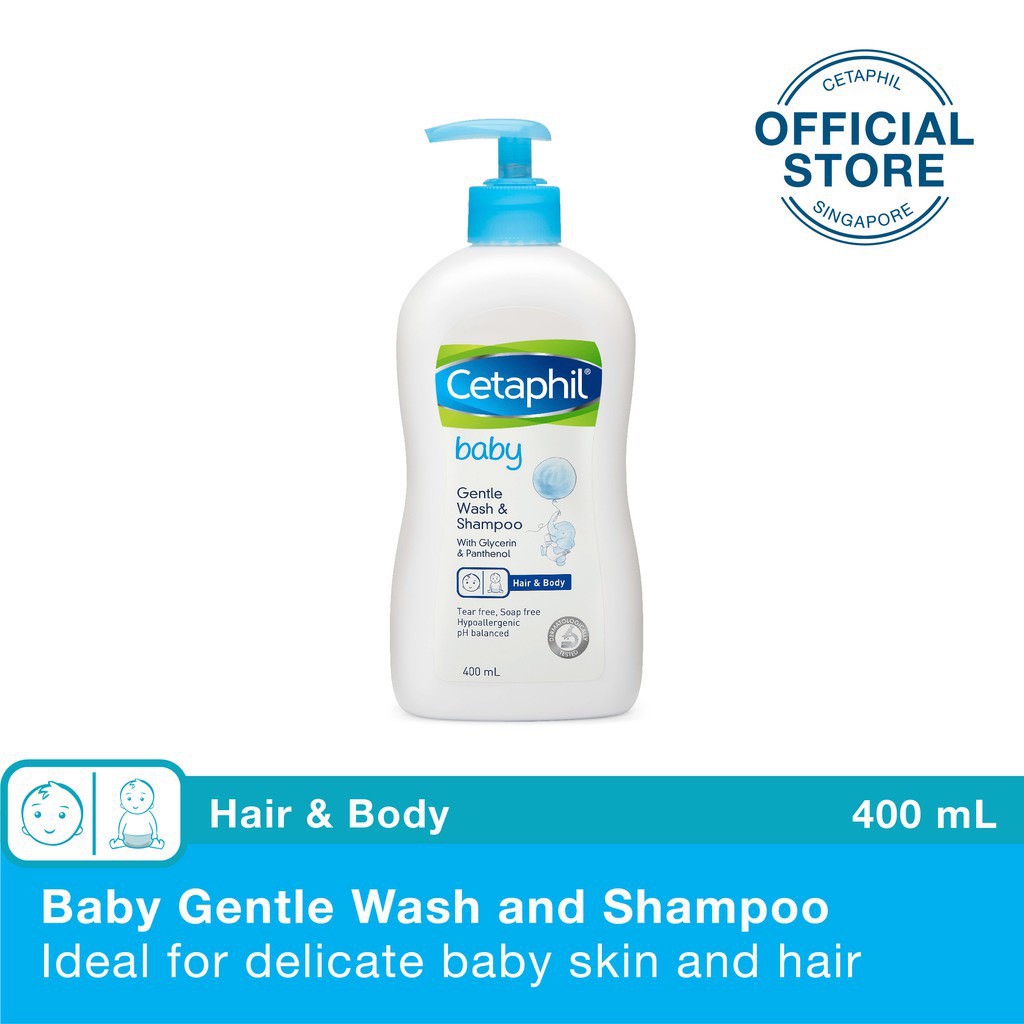 Cetaphil tắm gội 400ml - Sữa tắm gội 2 in 1 Cetaphil Baby Gentle Wash &amp; Shampoo 400ml