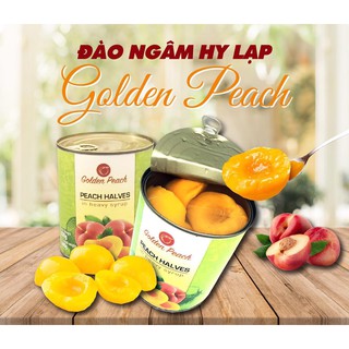Nước đào ngâm Hy Lạp Gold Beach hộp to 820gr