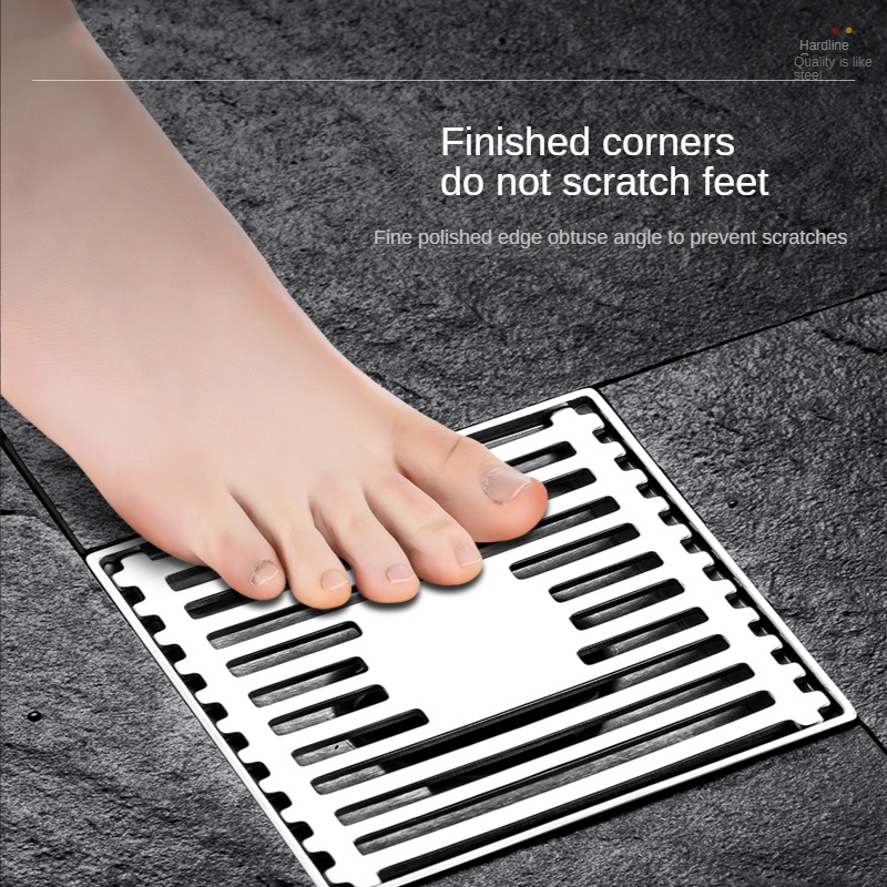 Thoát sàn phòng tắm 15x15cm cao cấp Xinkunlong，Thoát sàn chống mùi Inox SUS304 Thích hợp cho 70/90/110 đường ống Thoát Nước Nhanh