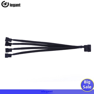 [NEW]4pin IDE Molex to 4-Port 3Pin/4Pin Cooler Cooling Fan Splitter Power Cable