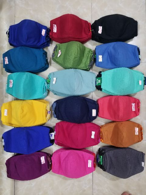 Set 10 khẩu trang vải 3 lớp chọn vải thun cá sấu và poli sẵn hàng | BigBuy360 - bigbuy360.vn