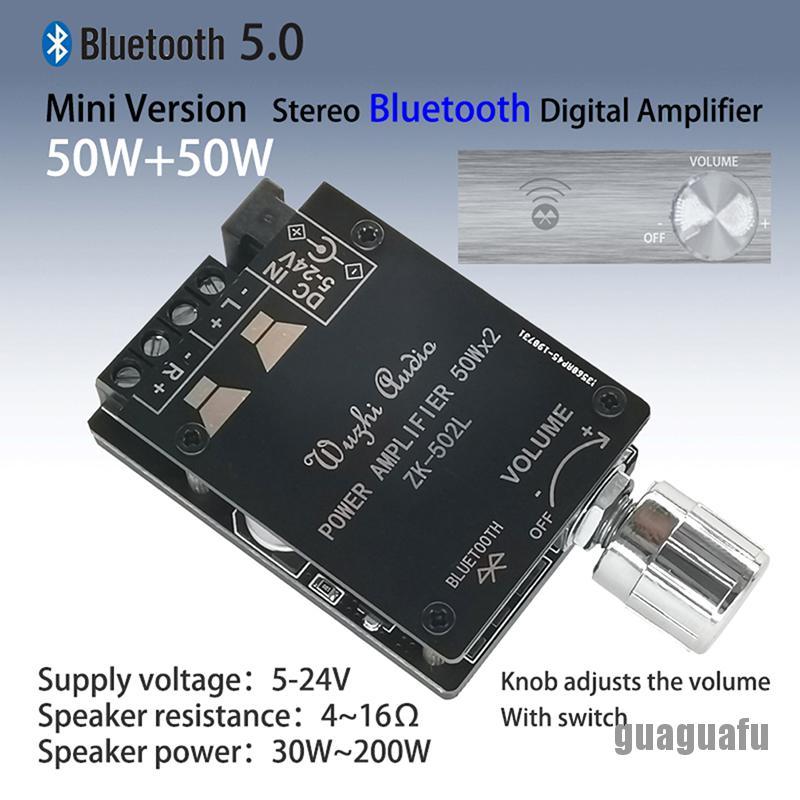 Bảng Mạch Khuếch Đại Âm Thanh Bluetooth Không Dây Zk-502L Mini 5.0 2x50w