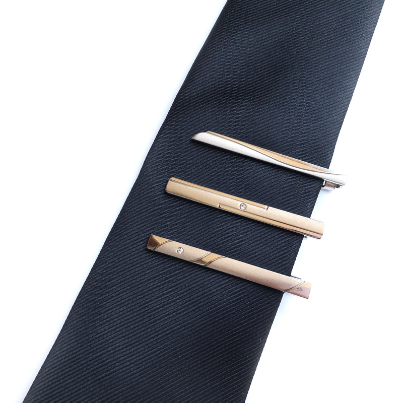 Ghim kẹp cà vạt cổ áo EFAN màu bạc phong cách trang trọng dành cho nam LDJ-A