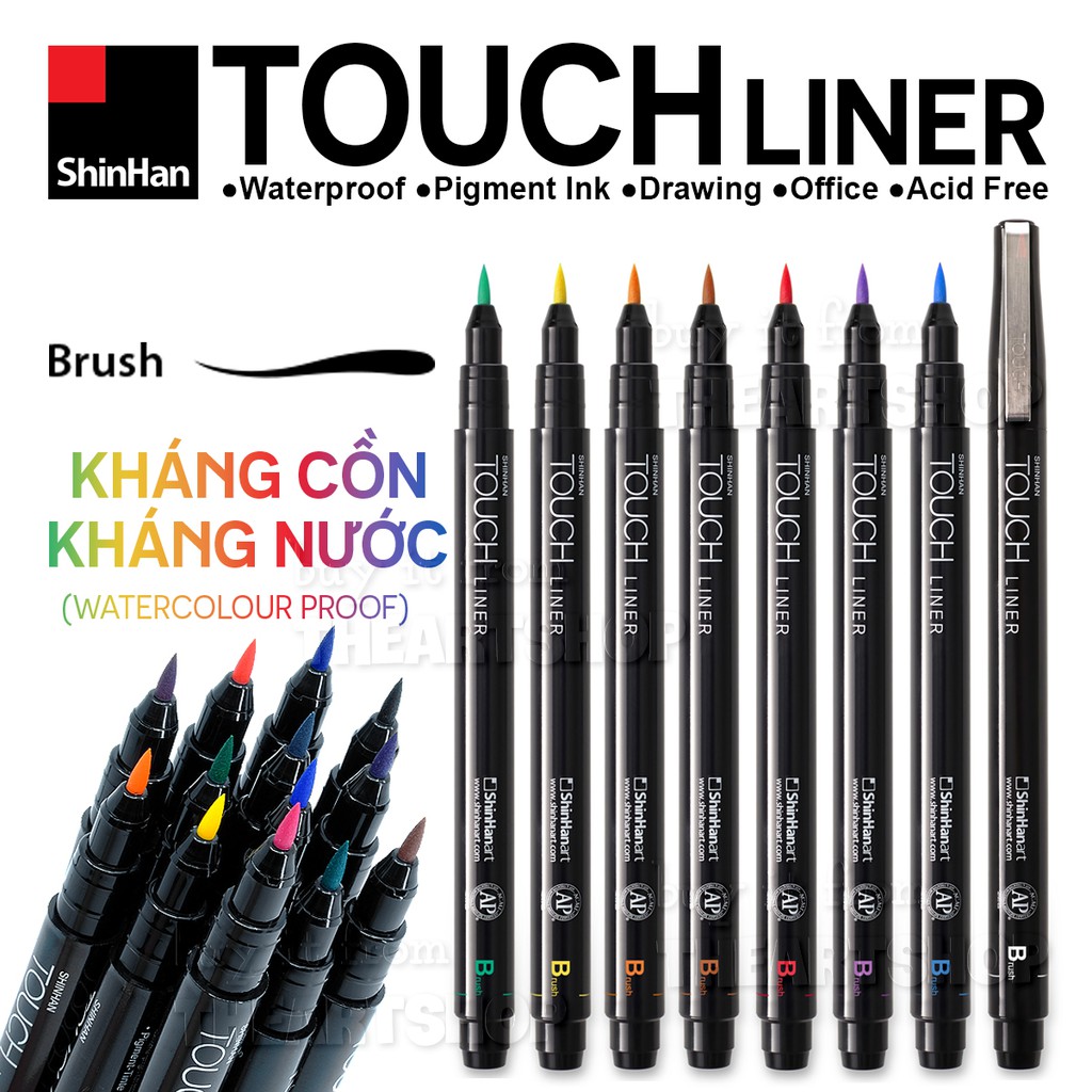 [THEARTSHOP] Bút liner đi nét màu 0.1/Brush chuyên nghiệp ShinHan TOUCH LINER