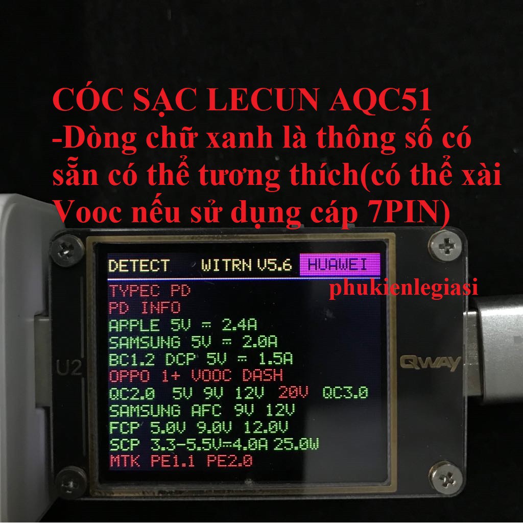 (KHUYÊN DÙNG)Cóc sạc nhanh LECUN AQC51