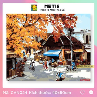 Tranh tô màu số hoá METIS Tranh phong cảnh nét xưa Việt Nam Phố Cổ CVN024