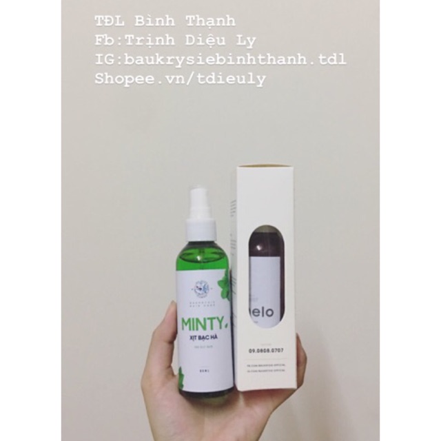 Combo 1 tinh dầu bưởi ( pomelo) ,1 xịt dưỡng minty