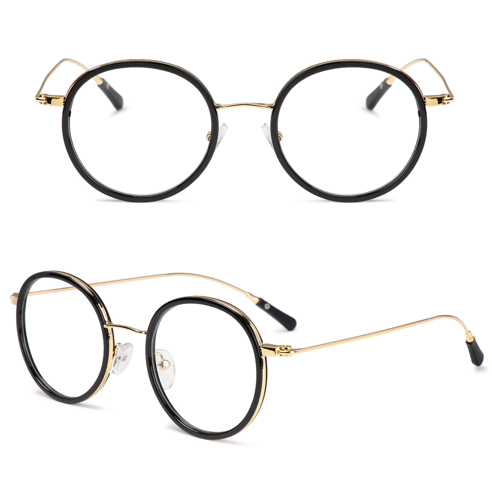 Mắt kính gọng kim loại hình tròn thời trang cổ điển cá tính