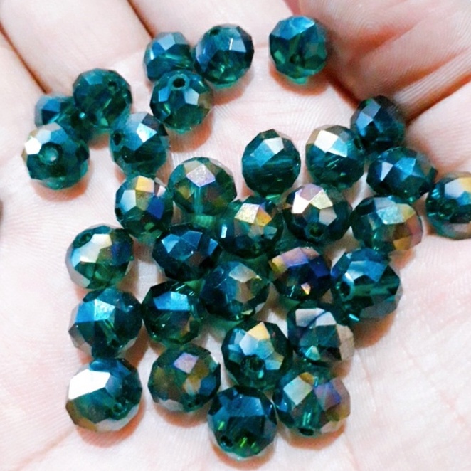 Pha lê bánh cam 10mm : 10 hạt = 15k [ sỉ pha lê các loại ]