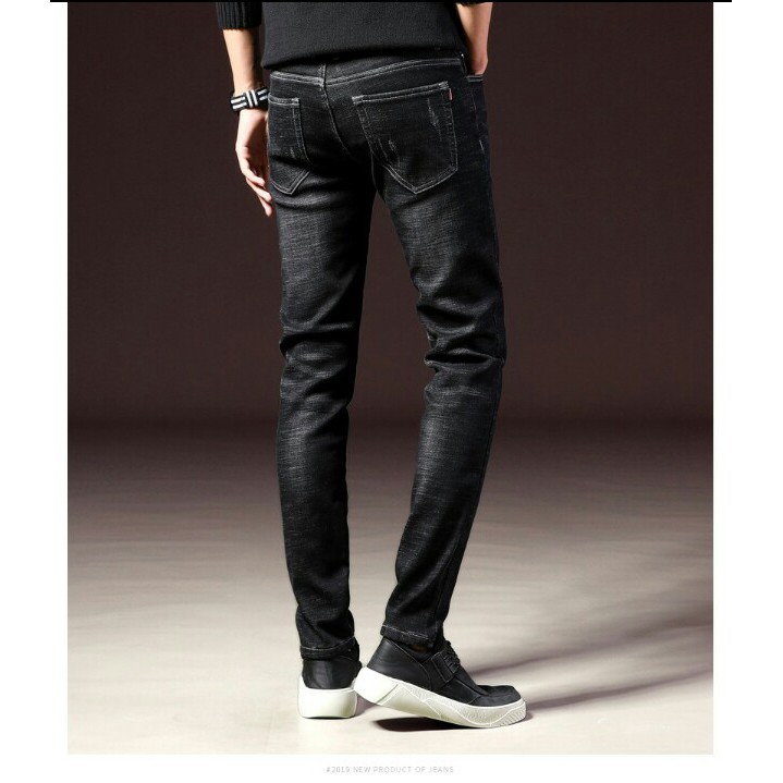 quần jeans nam ống suông cào nhẹ co giãn | BigBuy360 - bigbuy360.vn