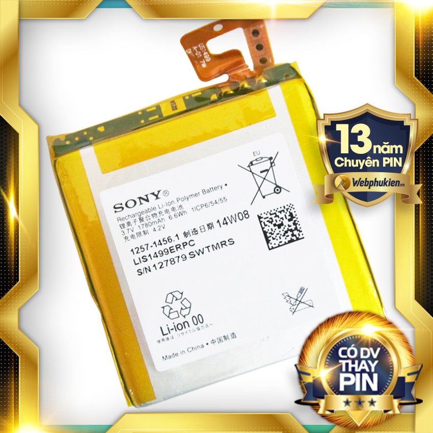 Pin zin cho Sony Xperia T (LT30i/LT30p) - 1780mAh