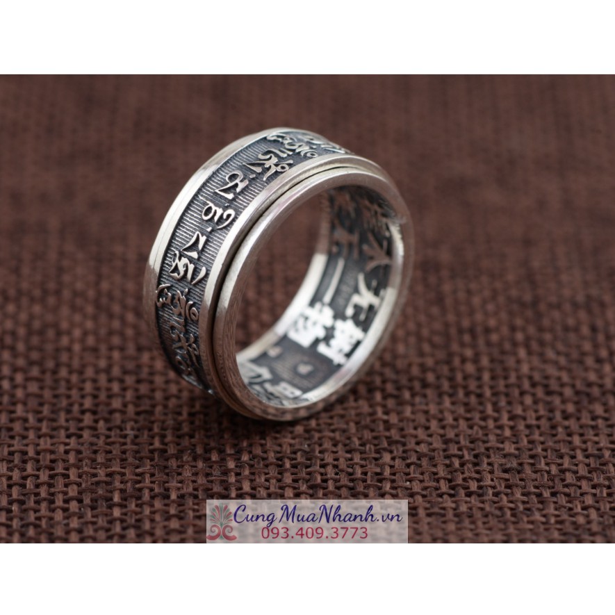 Nhẫn Xoay Om Mani Padme Hum Tây Tạng - NH200