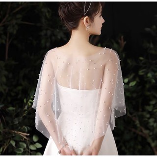 Áo choàng lưới đính ngọc đá lấp lánh