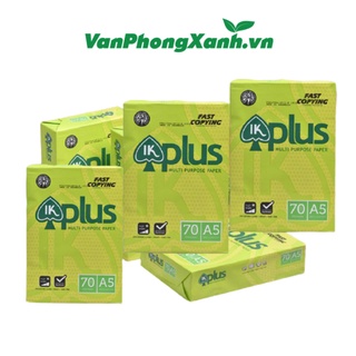 Giấy in A5 IK Plus 70gsm, Giấy photo, Giấy vẽ giá rẻ (1 ream 500 tờ)