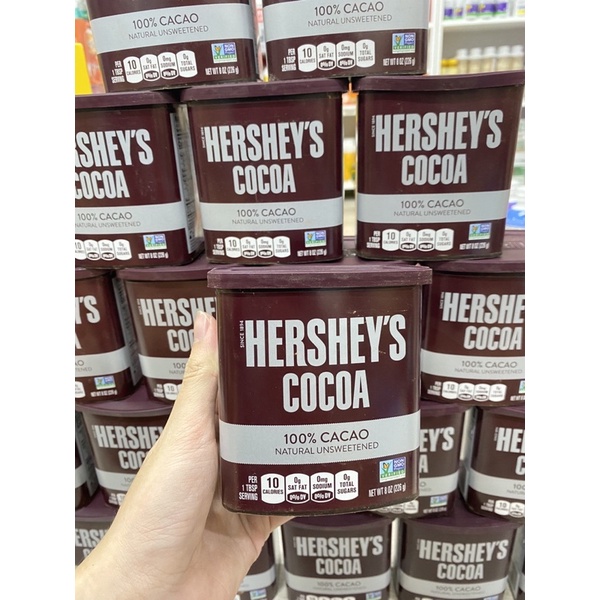 CACAO HERSHEY NGUYÊN CHẤT 100% USA - BỘT CACAO NGUYÊN CHẤT - KHỐI LƯỢNG 226GR