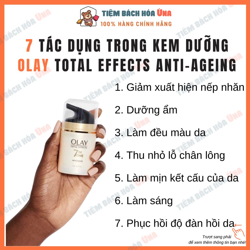 Kem dưỡng da Olay Total Effects 7 tác dụng chống lão hoá bản Anh - Made in Poland