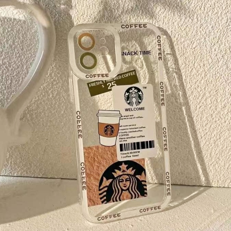 Ốp Điện Thoại Silicon Mềm Họa Tiết Starbucks Cao Cấp Cho Iphone 13 12 11 Pro MAX X XS MAX 6 7 8 Plus