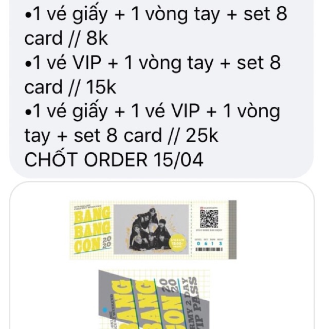 Vé concert BTS online