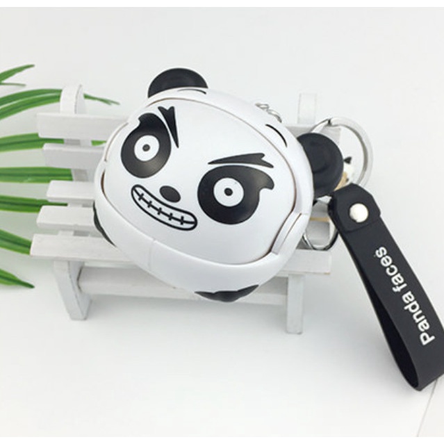 Móc khóa Gấu trúc 6 gương mặt biểu cảm cực kì độc đáo trang trí túi, balo, làm quà tặng bạn bè người thân - Ráp